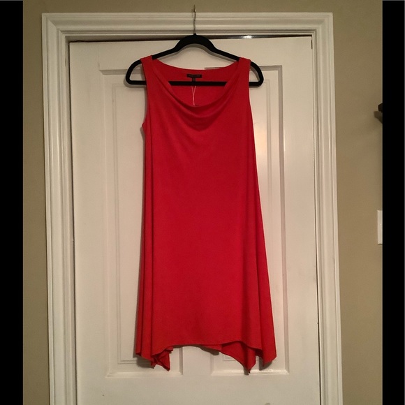 Eileen Fisher Cowl Neck Jersey Dress PM in Firefly - Picture 2 of 4